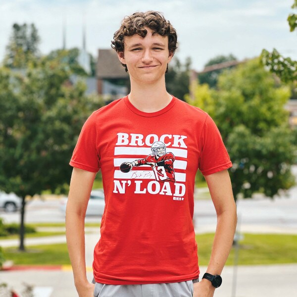 Brock Purdy BreakingT Brock N' Load Cardinal T-Shirt